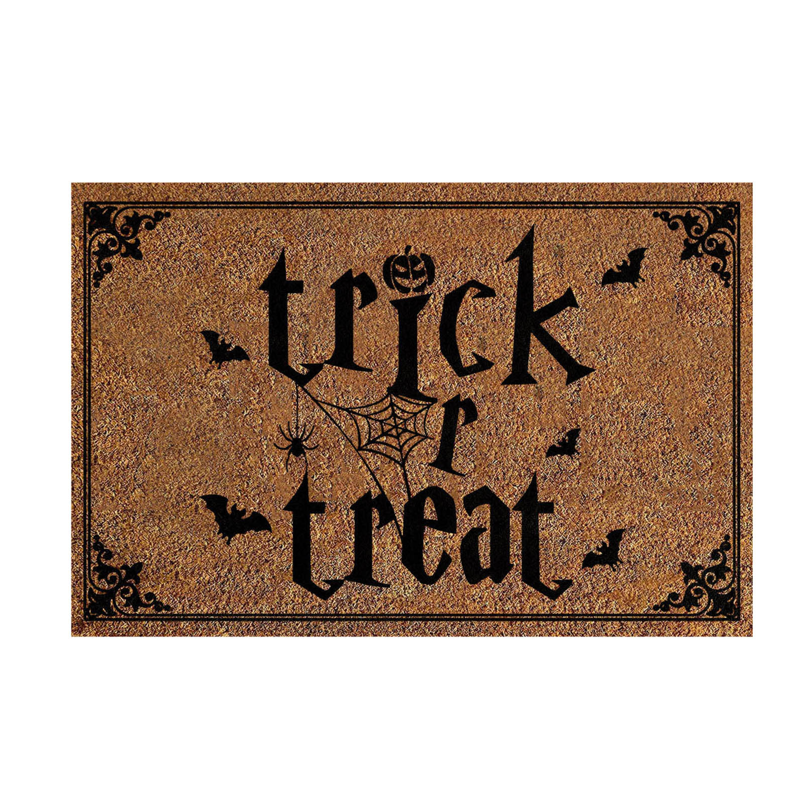 ASEIDFNSA Halloween Party Floor Mat Entry Decorative Door Mat Entry Floor Mat Kitchen Mat Trick Highly Absorbent and Machine Washable Shower Bathroom Floor Towel Soft Absorbent Bathroom Mats Black